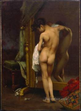  paul Lienzo - Un bañista veneciano desnudo pintor Paul Peel